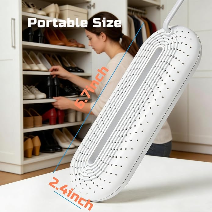 Electric Boot Dryer, Shoe Warmer with IC Controller, Footwear Travel Dryers Silent with 3/6/9 Hours Timer