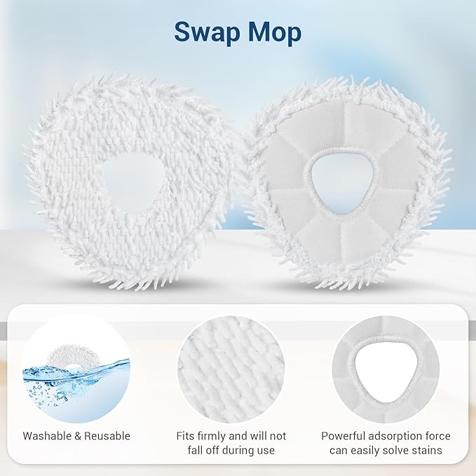 16 Pack Replacement Parts for Narwal Freo Robot Vacuum Cleaner Spare Accessories Kit, 1 Main Roller Brush, 4 Hepa Filters, 4 Mop Pads, 6 Side Brush, 1 Clean Tool.