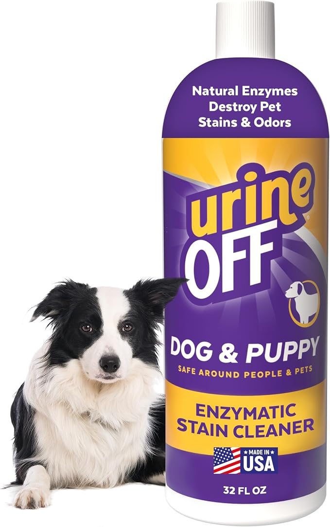 urineOFF Puppy & Dog Pet Stain Remover | Freshly Scented Carpet Cleaner | Bio Enzymatic Stain & Urine Odor Eliminator | Pet Safe Cleaner | 32 oz.