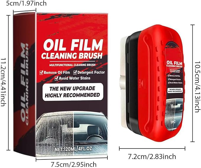2Pack Automotive Oil Film Cleaning Brush for Car Windows, Glass Cleaning Board, Oil Film Brush Improves Clarity and Visibility, Car Glass O il Film Remover