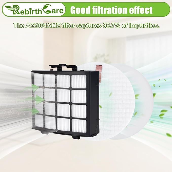 AZ2002 Vacuum Filter Replacement Accessories for Shark Vertex DuoClean PowerFin Upright Vacuum AZ2002 AZ2000 AZ2000W AZ2001AMZ, Part XHFAZ2000, XFFKAZ2000,2 Filter, 2 Belt, 4 Foam & 1 Brush
