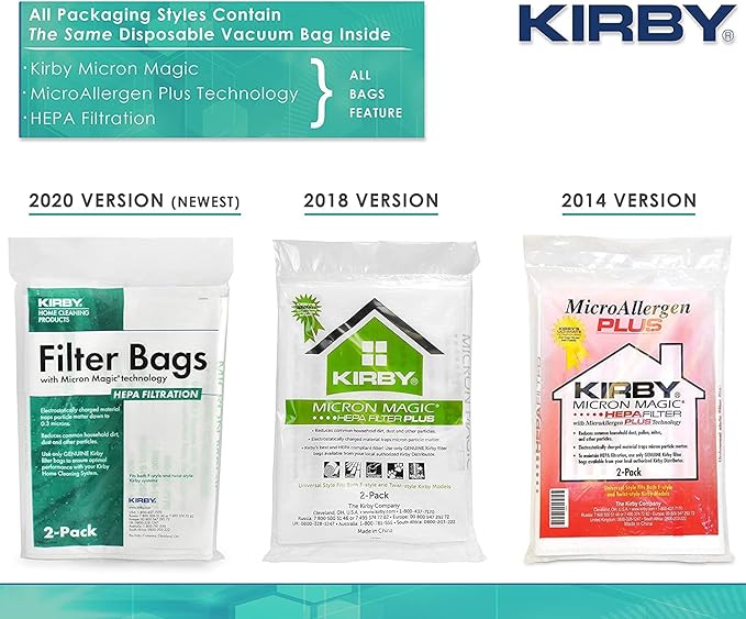 Kirby 204811 Filter Bag Six Pack Micron Magic HEPA (6 Filter Bags)