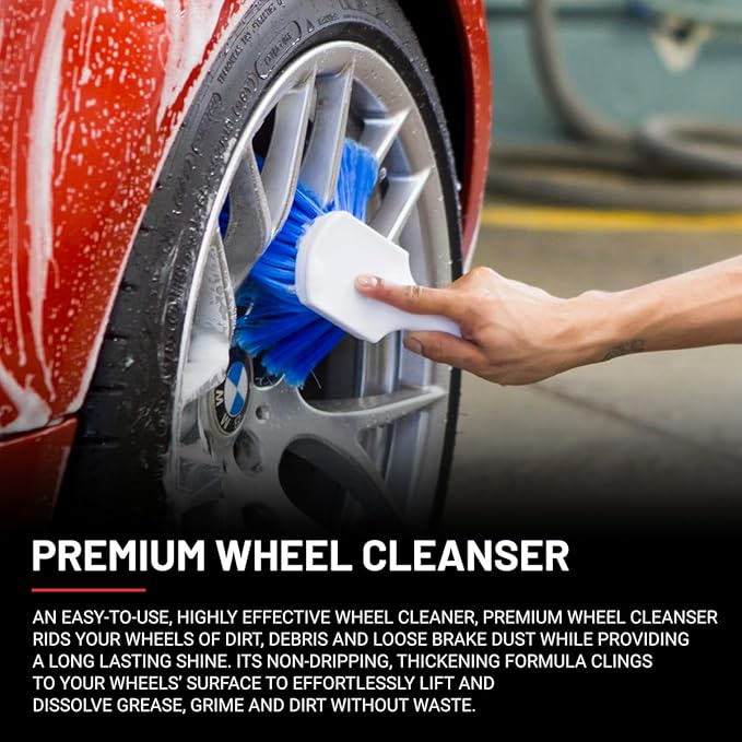 Dr. Beasley's Premium Wheel Cleanser for Autos 12 Fl Oz - Removes Dust, Dirt, and Grease on Wheels, Clings to Surface for Zero Waste and Maximum Results, Gives Wheels Remarkable Shine