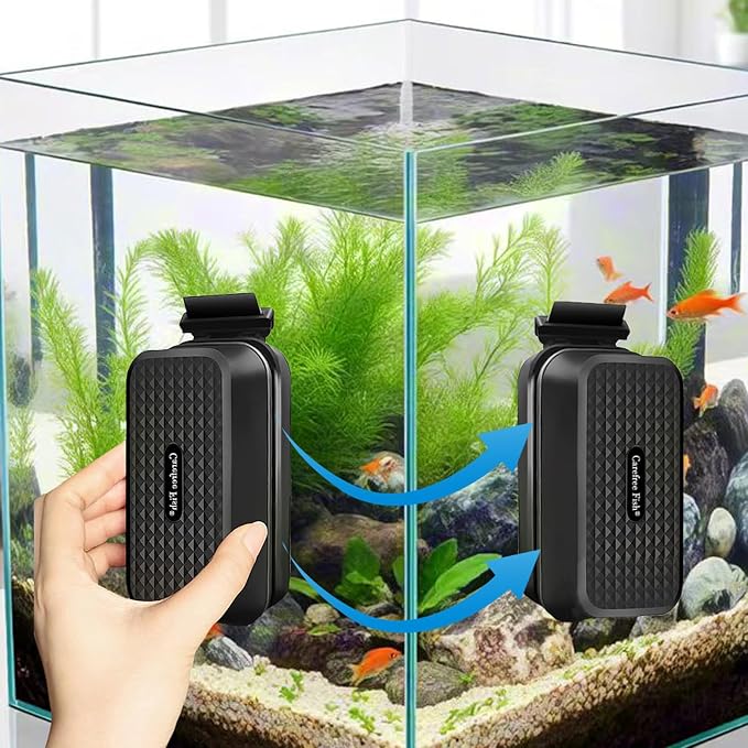 Carefree Fish Aquarium Small Magnetic Cleaner for Glass Fish Tank Magnet Brush Algae Scraper Floating