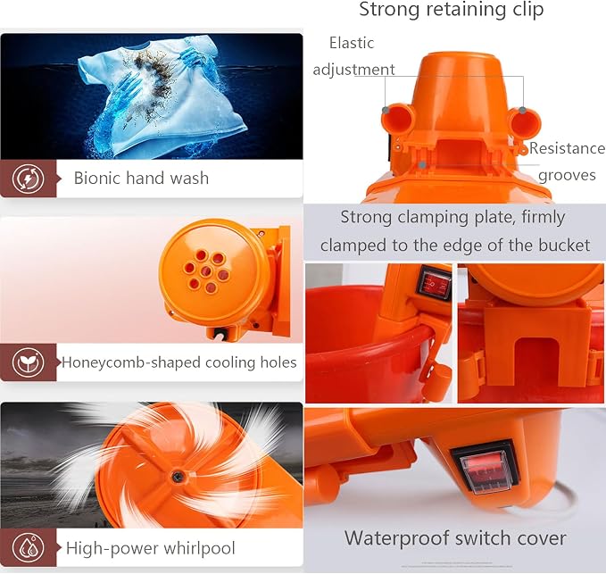 Portable Mini Washing Machine, Bucket Mounted Washing Machine, Compact Semi Automatic Washer Laundry with Digital Display and Leakage Protection Fit for Dormitories Apartment