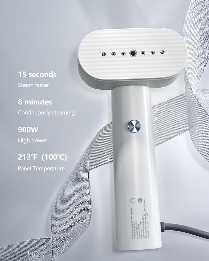 G6 Steamer for Clothes, Portable Travel Steamer Iron for Clothes, Just 0.7lbs Lightly, 10 Minutes of Continuous Steam, 900W Light Steame Irons for travel and home