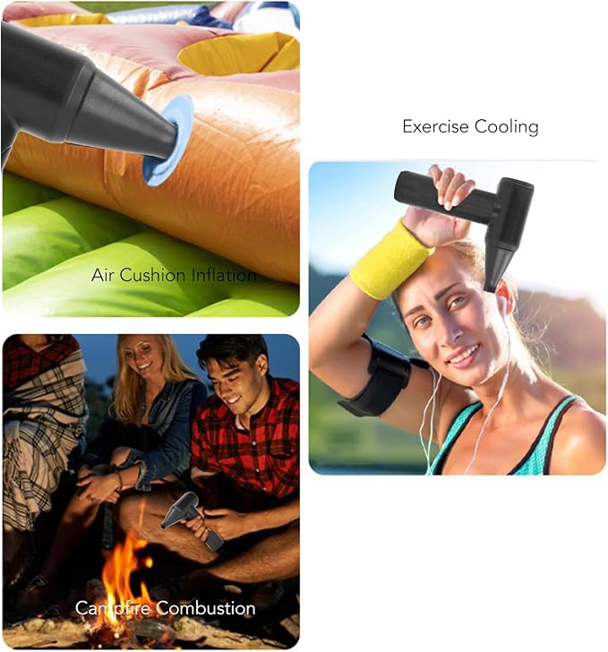 Cordless Air Duster, Brushless High Speed Electric Blower with 80000RPM Stepless Speed Control Rechargeable Deep Cleaning Tool for Keyboard Car ABS PC 5 Nozzles 1 Brush