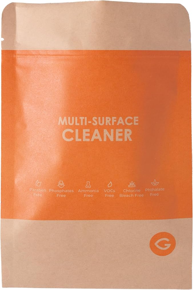 Eco Multi-Surface Cleaner Refill Tablets 12-Pack – Plastic-Free, Plant-Based, Non-Toxic – Just Add Water – Replaces 12 Plastic Spray Bottles – Orange Scent