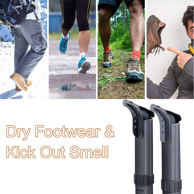 COSTWAY Boot Dryer, Electric Shoe Dryer and Warmer with Heat Blower, Fast Drying, Overheat Protection, Easy to Assemble, Shoe Dryer for Work Boots, Shoes, Gloves and Socks (2-Shoe)