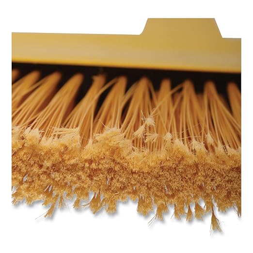 Boardwalk 932A Angler Broom, Plastic Bristles, 42" Wood Handle, Yellow (Pack of 12)