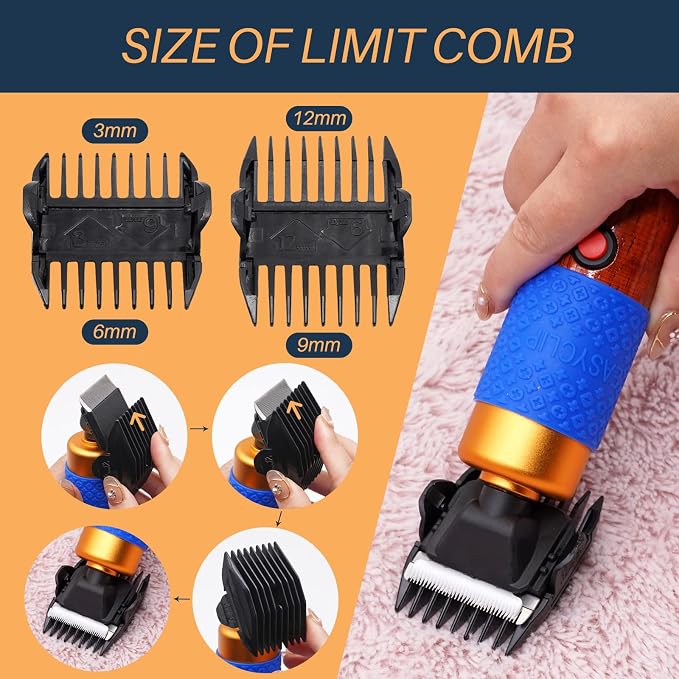 Carpet Trimmer with Shearing Guide, Rug Tufting Carver Clippers, Rug Shears Carpet Carving Tool Electric Speed Adjustable Low Noise for Clean Handmade Rug Keep Tufted Rug Surface Uniform, 200W