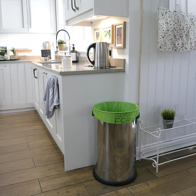 Compostable Bags - 15.9 Gallon (60L) Trash Bags Without the Waste, Certified Compostable & Eco Friendly, No Plastic Bags for Large Kitchen Trash