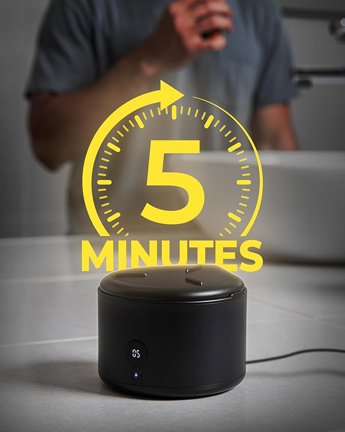 45khz Ultrasonic Retainer Cleaner Machine, Dental Cleaning Pod with 4 Modes & Digital Timer, Mouthguard Cleaner for Dentures, Aligners, Mouth Guards, Night Guards, Jewelry