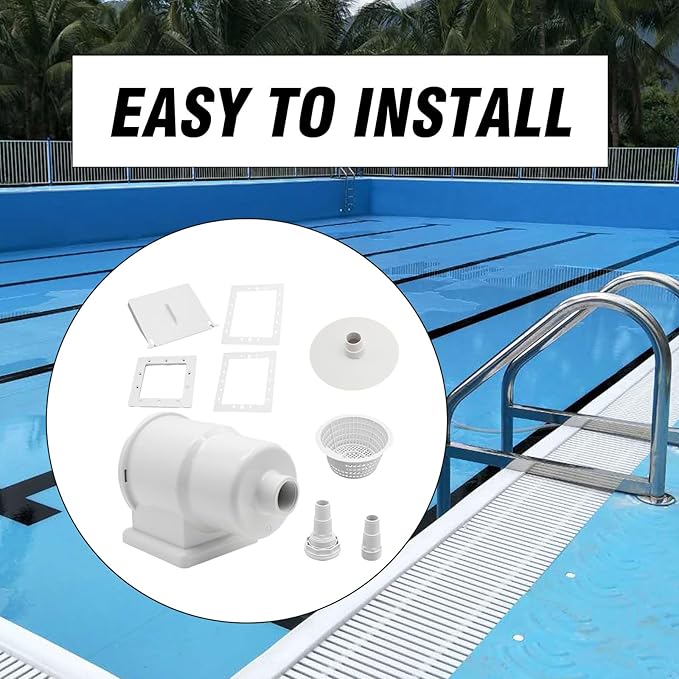 Saihisday Above-Ground Pool Skimmer SP1091LX Dyna-Skim with Accessories Thru-Wall Skimmer Fit for Standard Pool Wall Cutouts
