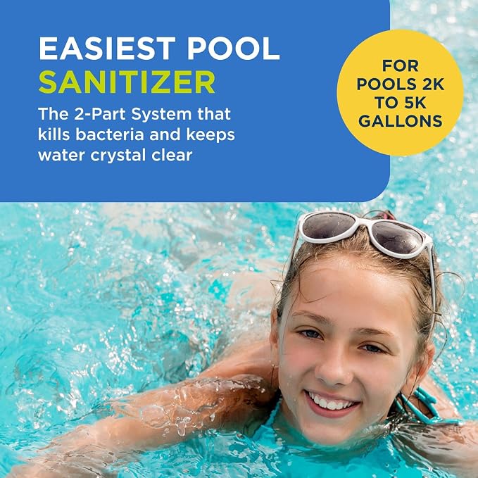 Flippin’ FROG Floating Sanitizer System for Pools 2,000 to 5,000 Gallons - Prefilled Floater with Sanitizing Minerals and Chlorine for Easy Pool Treatment & Maintenance - 2 Pack