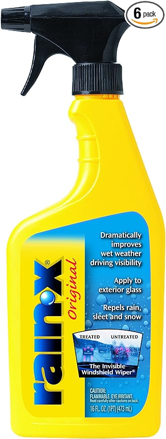 Rain-X 800002250-6PK Glass Treatment Trigger, 16 Fl Oz - Exterior Glass Treatment to Dramatically Improve Wet Weather Driving Visibility During All Weather Conditions