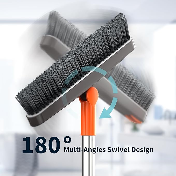 AIR U+ Floor Scrub Brush and Grout Brush with Long Handle
