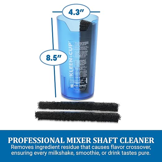 San Jamar KLC28C Kleen Spindle Mixer Sanitizing Cup, 4" Diameter x 7-3/4" Height