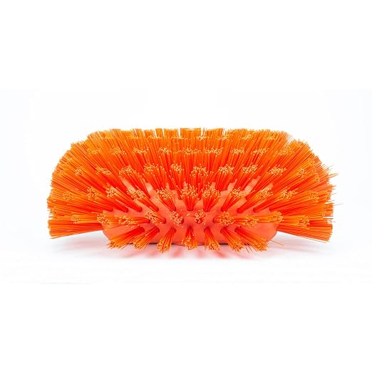 SPARTA Kettle Brush, Essential Scrubber with Flared Head for Cleaning Tanks and Kettles, 5.5" x 9.5", Orange