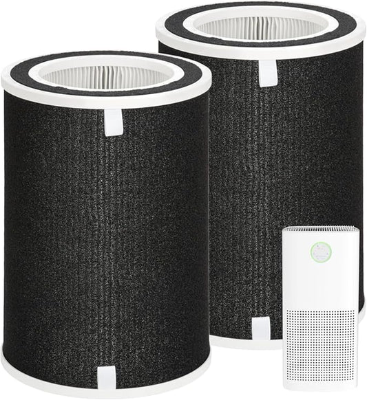 2 Pack O HEPA Replacement Filter for GermGuardian AC5109W AC5109 AC3200 AC3250 Air Purifier, Part # FLT5100, FLT5100PTPC