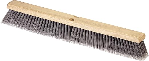 SPARTA Flo-Pac Plastic Flagged Sweep, Floor Broom for Cleaning, 36 Inches, Gray, (Pack of 6)
