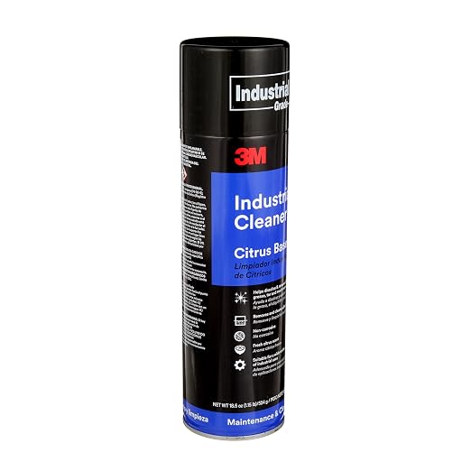 3M Industrial Cleaner and Degreaser, Citrus Base, Net Wt 18.5 oz, Removes Sticky Residue, Dirt, Grease, Grime, Tar, Oil and Ink in Seconds, Non-Corrosive