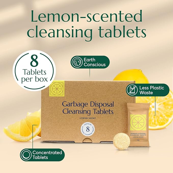 CLEANOMIC Reusable Kitchen Cloth, Garbage Disposal Cleaner & Tablet Tin Bundle