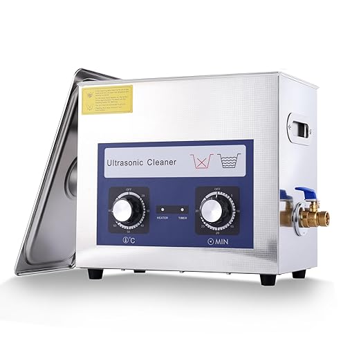 6.5L Ultrasonic Cleaner Machine with Heater Timer, 180W Stainless Steel Ultrasonic Washing Machine, 40KHz Sonic Jewelry Glasses Parts Washer for Jewelry Eyeglasses Tools Parts
