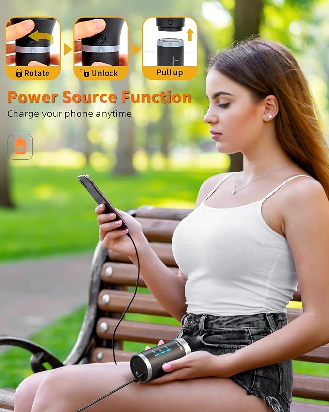 Koonie Compressed Air Duster,Koonie 15000mAh Cordless Air Duster&Vacuum 2 in 1 Powerful 77000RPM/11000PA 2 Speeds Electric Air Duster with Detachable Battery,for Computer/Keyboard,Car,Electronics