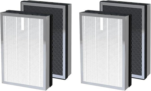 4 Pack 25 Replacement Filters Compatible with MA Series 25 B1/S1/W1 Air Purifier, 3-in-1 True Hepa and Activated Carbon Filter