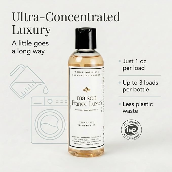 Laundry Detergent Sample, Plant based French Soap, 100ml, Corsican Wind Travel SIze