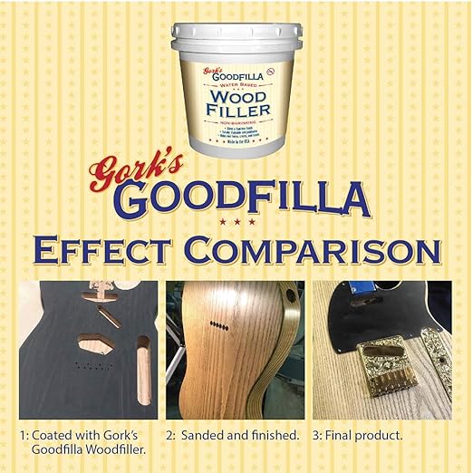 Goodfilla Red Oak, 8 oz, Wood and Grain Filler, Stainable, Tintable, Sandable, Zero Waste, Non-Toxic, USA Made