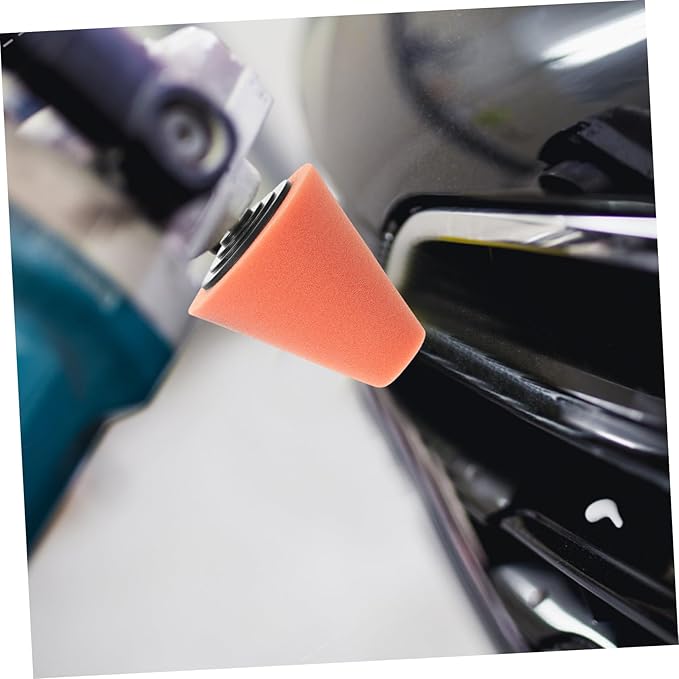 2pcs Car Wheel Polisher Sponge Buffing Pads with Drill Adapter Detail Buffers for Waxing and Polishing Durable and Comfortable Grip