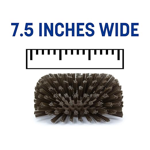 SPARTA Kettle Brush, Essential Scrubber with Flared Head for Cleaning Tanks and Kettles, 5.25" x 7.5", 1 Count, Brown