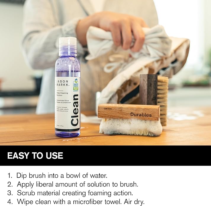 Jason Markk Essential Kit & Repel Spray, Shoe Cleaner, 3-Piece Set, Cleaning Solution & Durables Brush, Water & Stain Repellent, Ideal for Footwear, Full Grain Leather, Rubber, and More