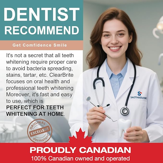 Proudly Canadian ClearBrite Naturals Retainer Cleaner Tablets, 120 Tablets (4 Month Supply), Extra Strength for Retainers, Aligners, Night Guards, Mouth Guards & Dentures