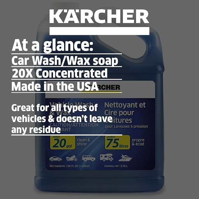Kärcher - K1700 - Max 2125 PSI - Electric Pressure Washer TruPressure & Kärcher - Pressure Washer Car Wash & Wax Cleaning Soap Concentrate – 1 Gallon