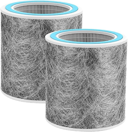 Nispira HC452 HP102 Replacement Filter For Shark NanoSeal Air Purifier HP102PET, HP100, HP105 HC450, HC451, HC455, UA455 3-in-1 True HEPA Activated Carbon Part HE1FKPET, 2 Pack