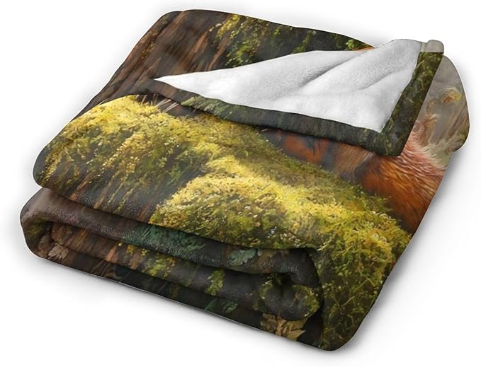 Tijuboni Fox Throw Blanket Fox Gifts for Girls Boys Women Men Kids Adults Soft Flannel Fleece Blanket for Couch Sofa Bed Home Decor 50"x60"