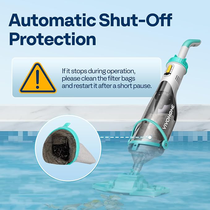 VIVOHOME Cordless Hot Tub Vacuum with Telescopic & Extension Poles 9.12ft, 18.5 GPM Suction, 60-Min Run Time, Handheld Cleaner Rechargeable with Battery Indicator for Pools/Spas- Green