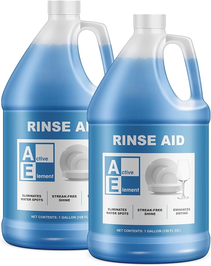 Dishwasher Rinse Aid - 2 Gallon - Extra Strength – Eliminates Water Spots - Streak Free Shine - Enhances Drying - Dishwasher Rinse Aid Liquid