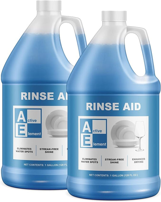 Dishwasher Rinse Aid - 2 Gallon - Extra Strength – Eliminates Water Spots - Streak Free Shine - Enhances Drying - Dishwasher Rinse Aid Liquid