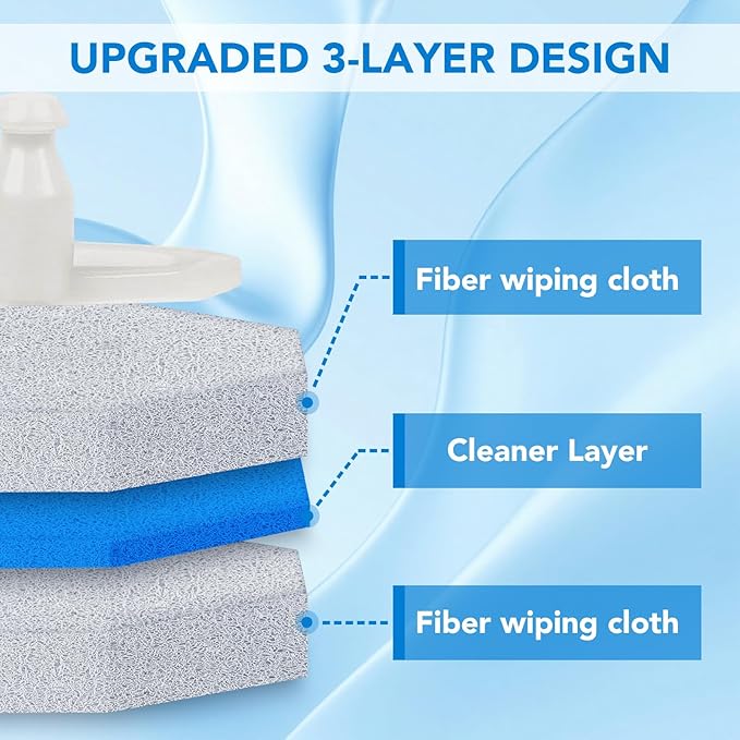 50 Count Toilet Bowl Wand Refills for Clorox, Upgrade Replacement Heads, Compatible with Clorox Toilet Wand Refills for Efficient Cleaning