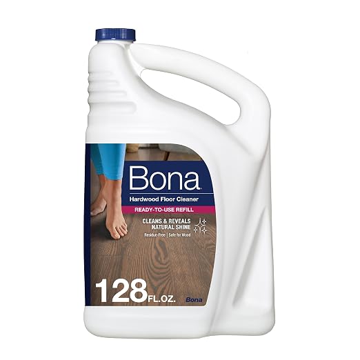 Basic Medical Blue Nitrile Exam Gloves (Case of 1000) Large & Bona Hardwood Floor Cleaner Unscented Refill 128 fl oz