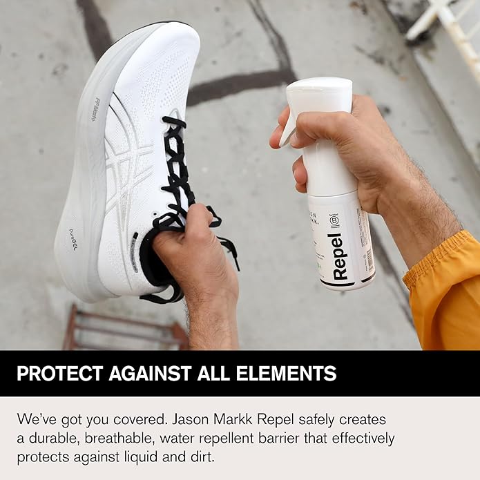 Jason Markk Repel Spray & Suede 3-Piece Cleaning Kit Bundle, Shoe & Sneaker Cleaner, Brush & Stain Eraser, Non-Aerosol Water & Stain Repellent Spray, Safe for Leather, Suede, Nubuck, Cotton, Knits