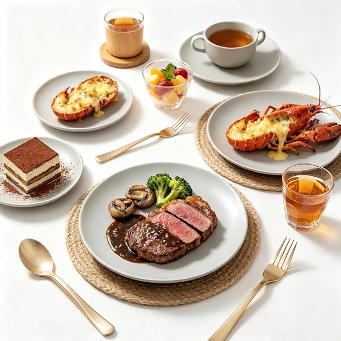 MOACOCK 200 Count Light Gold Plastic Silverware, Heavy Duty Plastic Utensils Set 100 Spoons and Forks, Gold Spoons and Forks Set for Catering Party Wedding Dinners