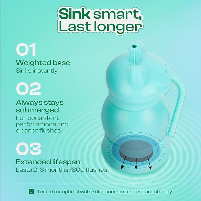 Automatic Toilet Tank Cleaner Bottles, Bowl Freshener & Odor Control | Continuous blue water freshness, daily maintenance, slow-release formula, easy drop-in use
