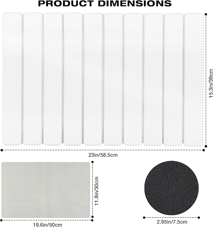 RAIN SPIRIT Large Stone Dish Drying Mat for Kitchen Counter, Absorbent Diatomaceous Earth Bath Mat ,Quick Dry Stone Drying Mat Foldable for Dishes Bottles Cups,white
