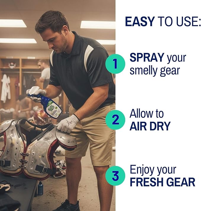 Vapor Fresh Sports Cleaner and Deodorizer - For Boxing Gloves, Sports Pads, Helmets, Gym Bags, Gym Equipment and More - Naturally Powered By Plants, 16 Fl Oz (1-Pack)