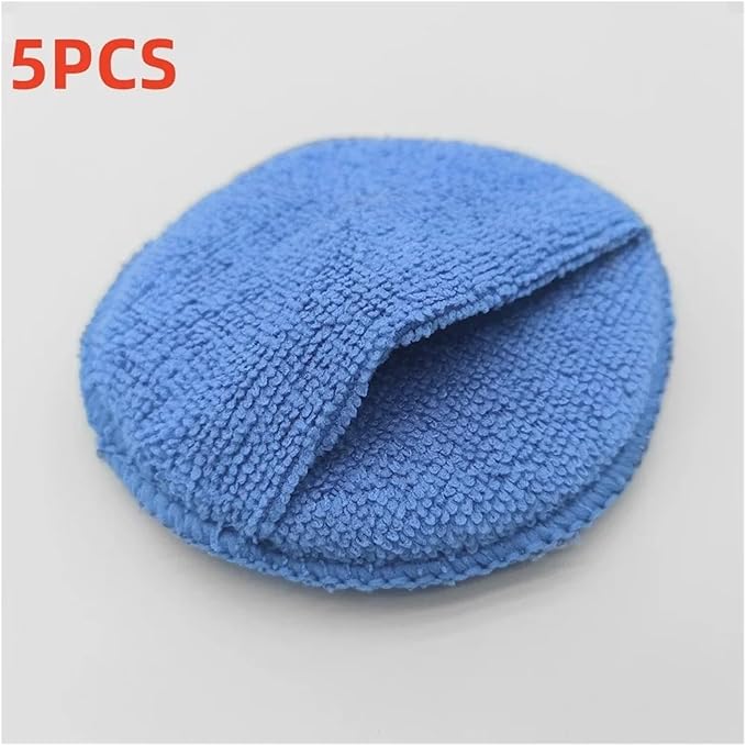 10 Pcs Microfiber Wax Applicator Mitts - Soft Polishing Sponge Pads for Surface Detailing and Cleaning(Blue 5Pcs)